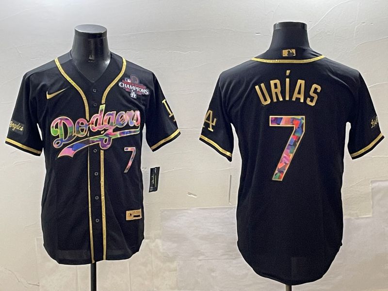 Men Los Angeles Dodgers #7 Urias Black Fashion Game 2025 Nike MLB Jersey style 03092->los angeles dodgers->MLB Jersey